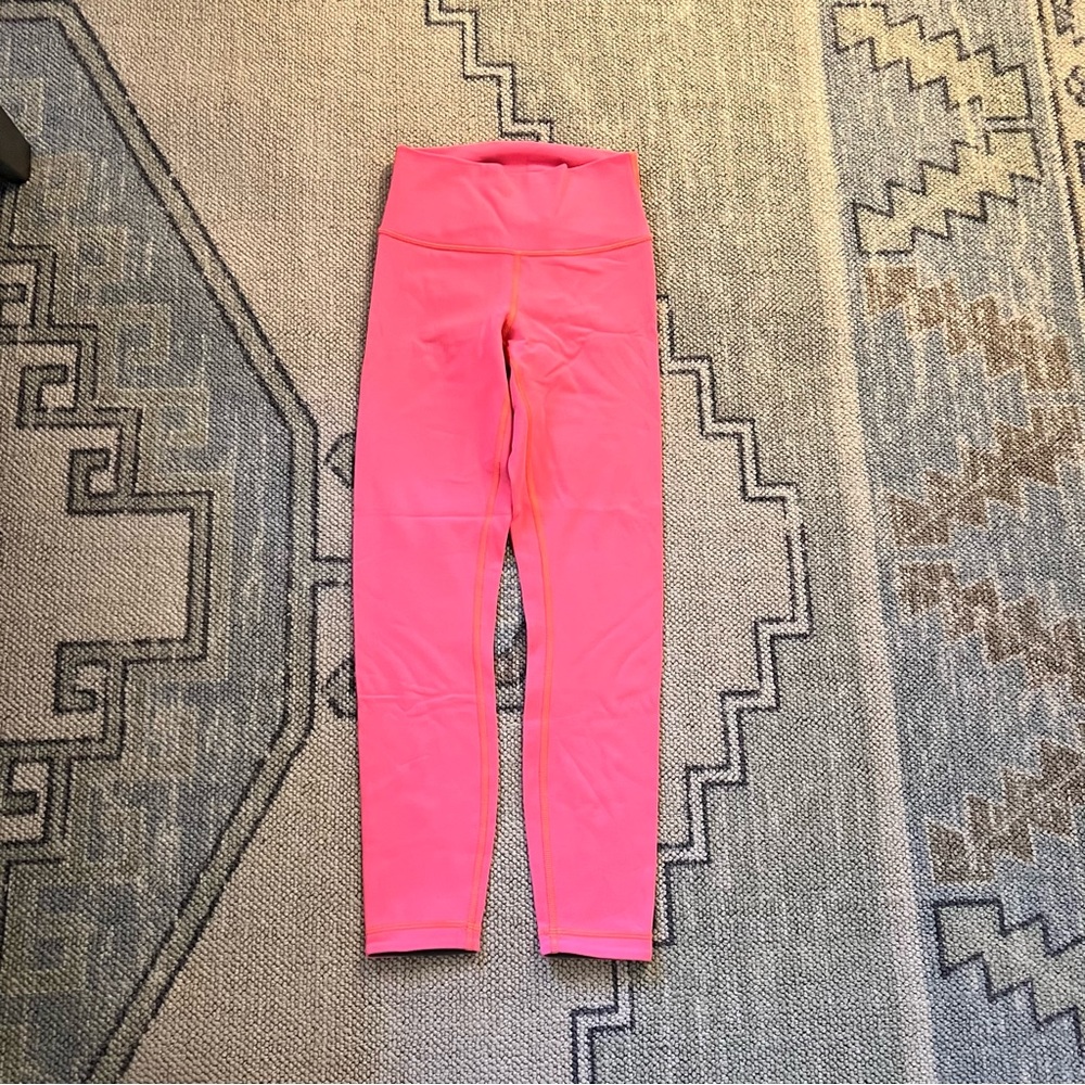 Lululemon Neon Orange Leggings, size 4